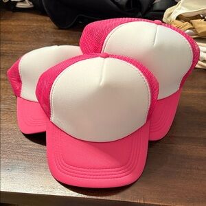 Pink and White Trucker Hats